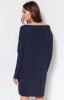 Oversizowy sweter damski granatowy SWE135 tył